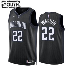 Dres Orlando Magic Franz Wagner 22 Nike 2022-23 City Edition Crno Swingman - Dječji
